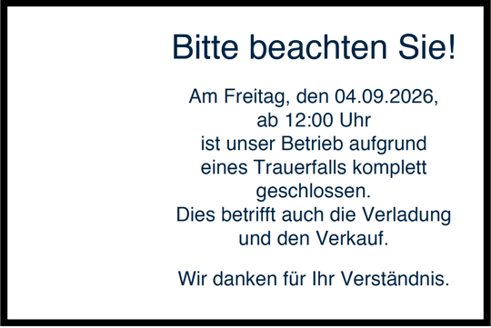Unternehmen geschlossen